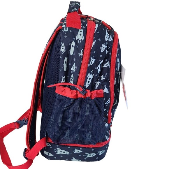Bentgo Kids Prints 2-in-1 Backpack Lunch Bag Insulated Space Rockets School - Picture 9 of 14